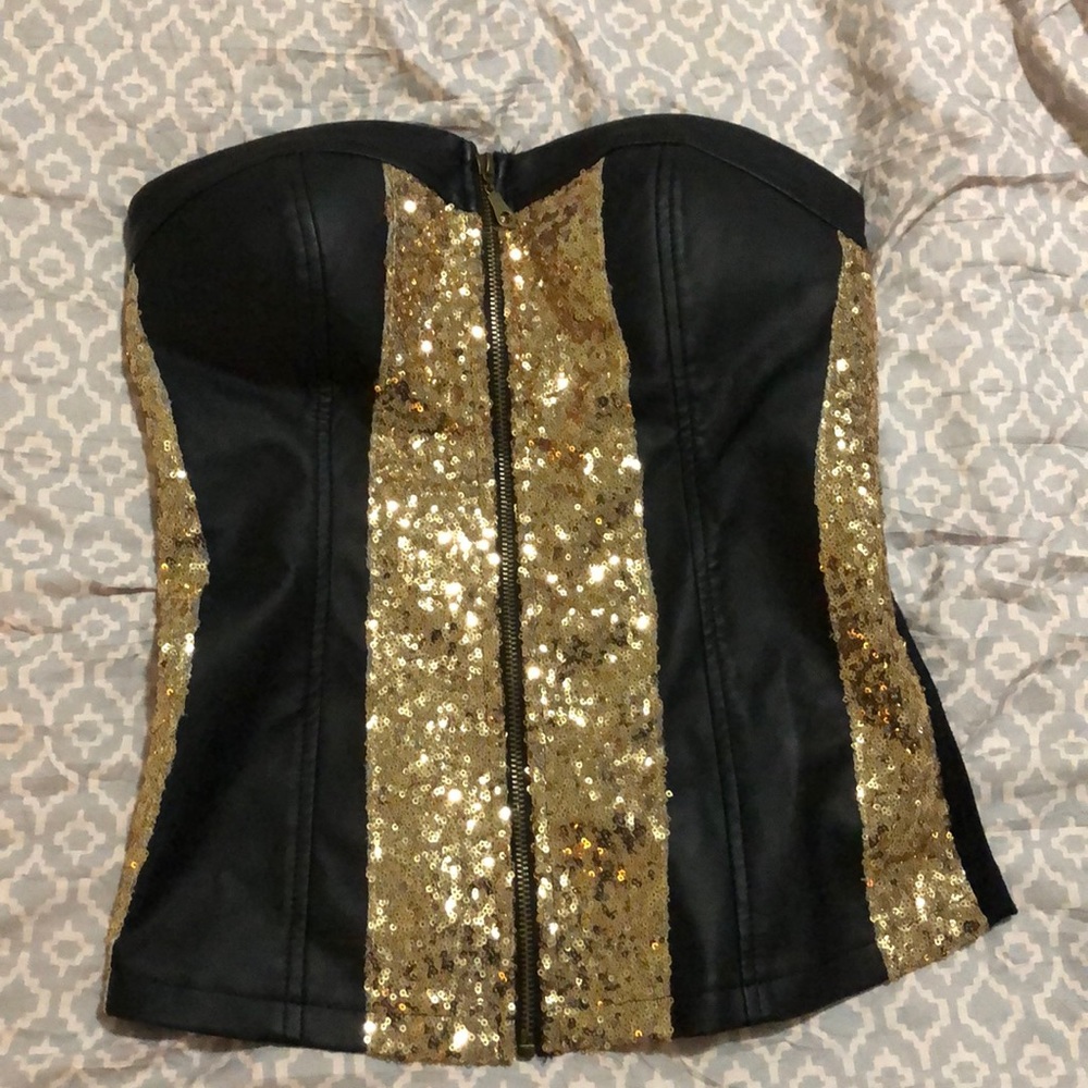 faux leather sleeveless top